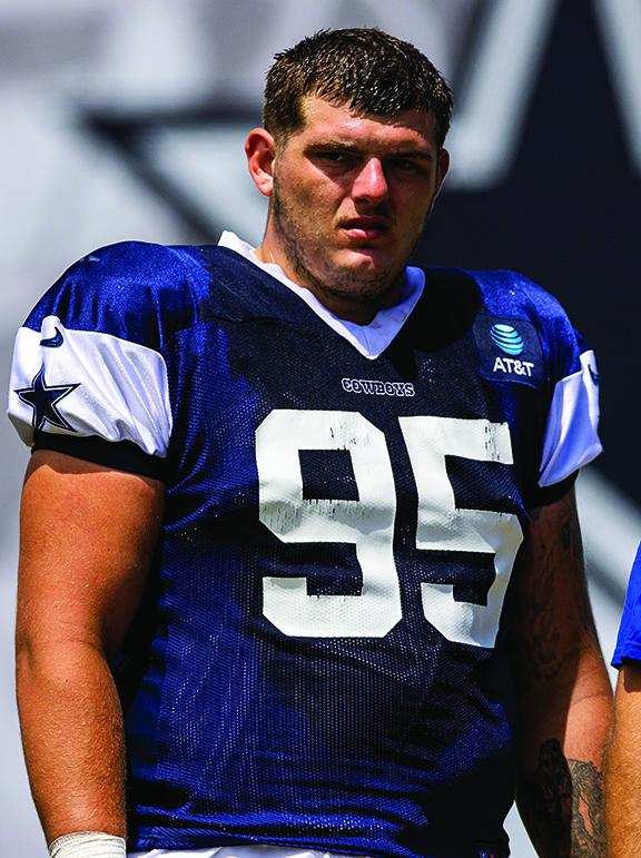 Dallas Cowboys defensive tackle John Ridgeway (95) during training camp at River Ridge Playing Fields in Oxnard, California.
